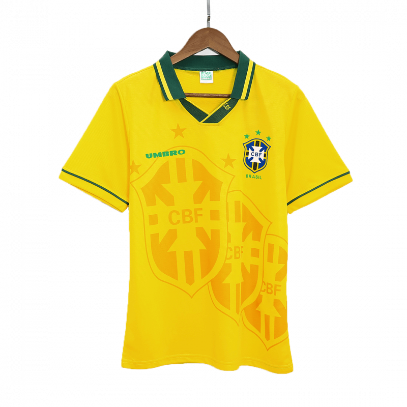 Brazil 1993/94 Home Yellow Retro Jersey