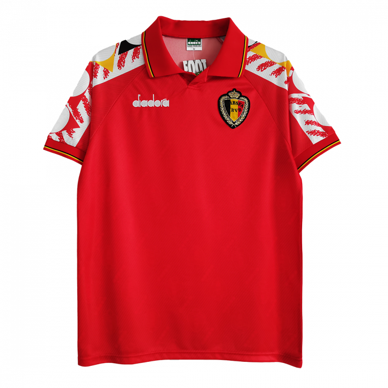 Belgium 1995 Home Red Retro Jersey