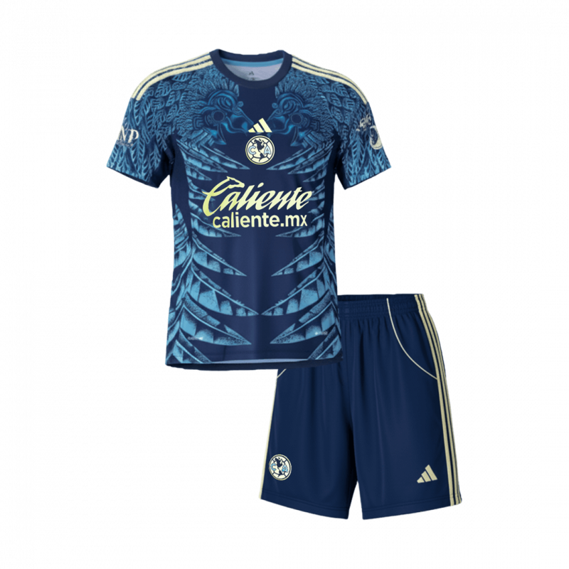 Club America 2025/26 Away Blue Kids Kit