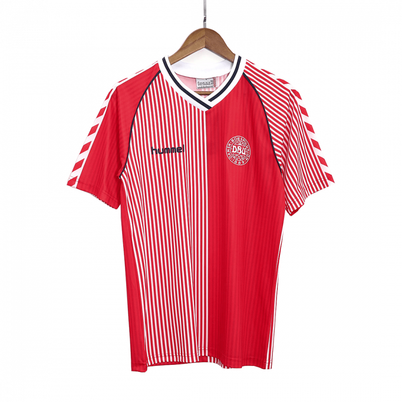 Denmark 1986 Home Orange Retro Jersey