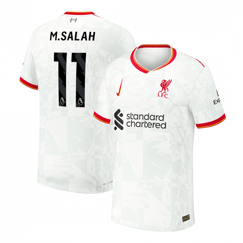 M.SALAH #11 Liverpool 2024/25 Third White Player Version Jersey