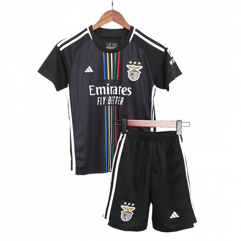 Benfica 2023/24 Away Black Kids Kit