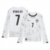 RONALDO #7 Portugal 2025 Away White Long Sleeve Jersey