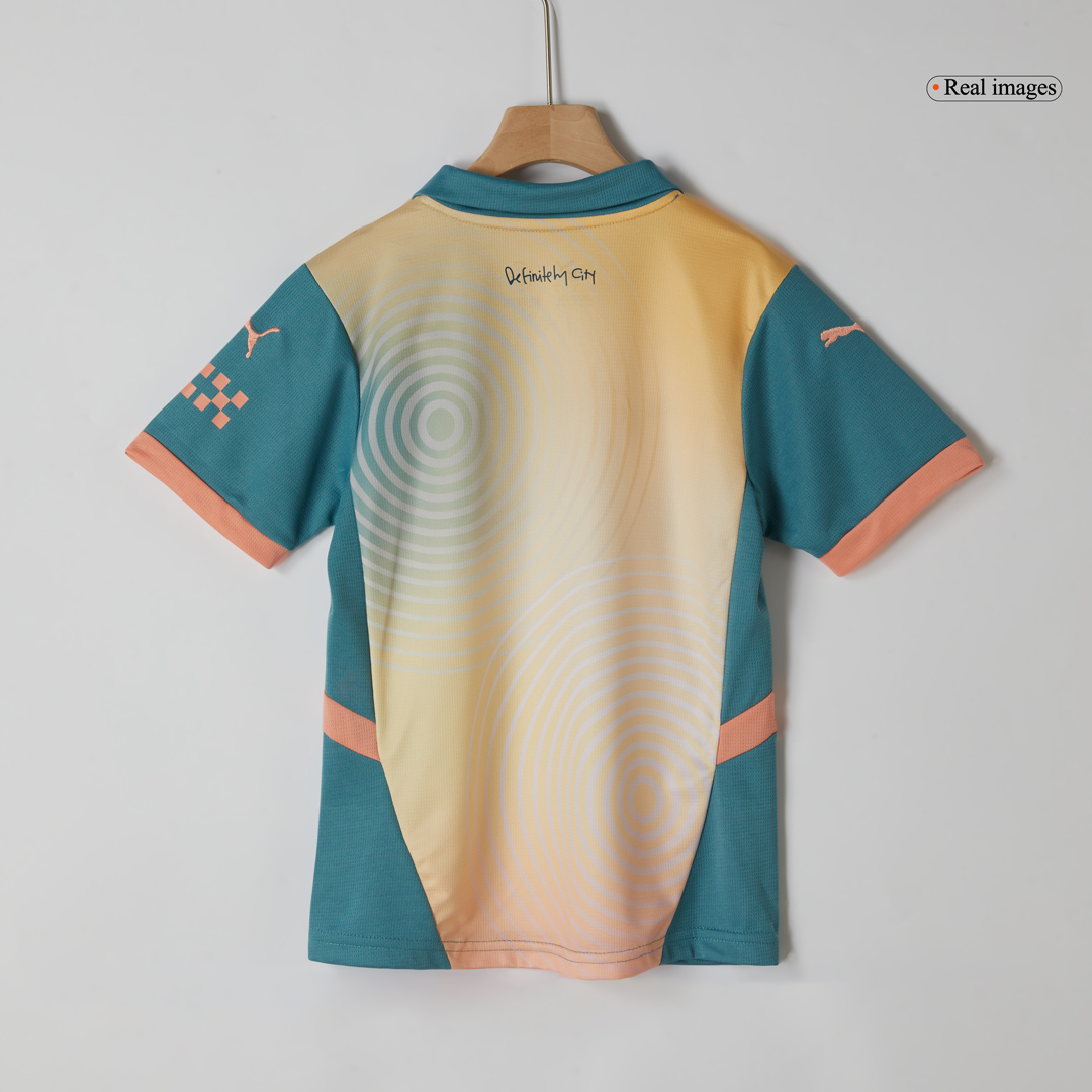 Manchester City 2024/25 Fourth Blue Kids Kit