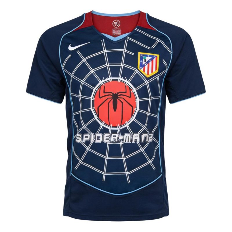 Atletico Madrid 2004/05 Away Blue Retro Jersey