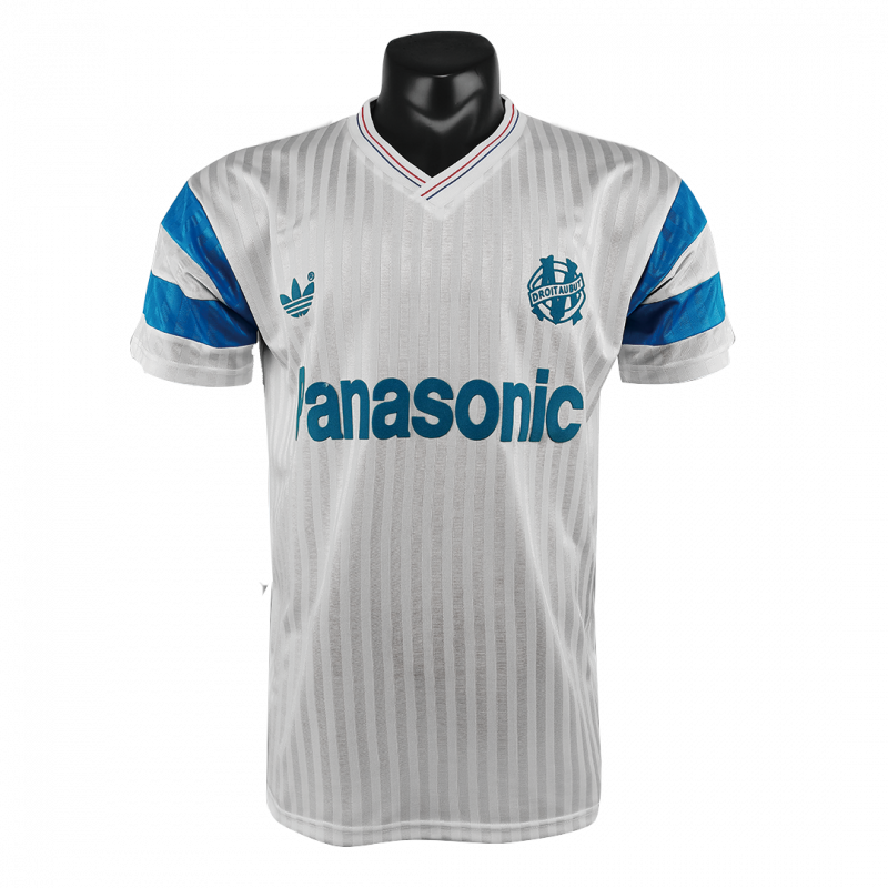 Marseille 1990 Home White Retro Jersey