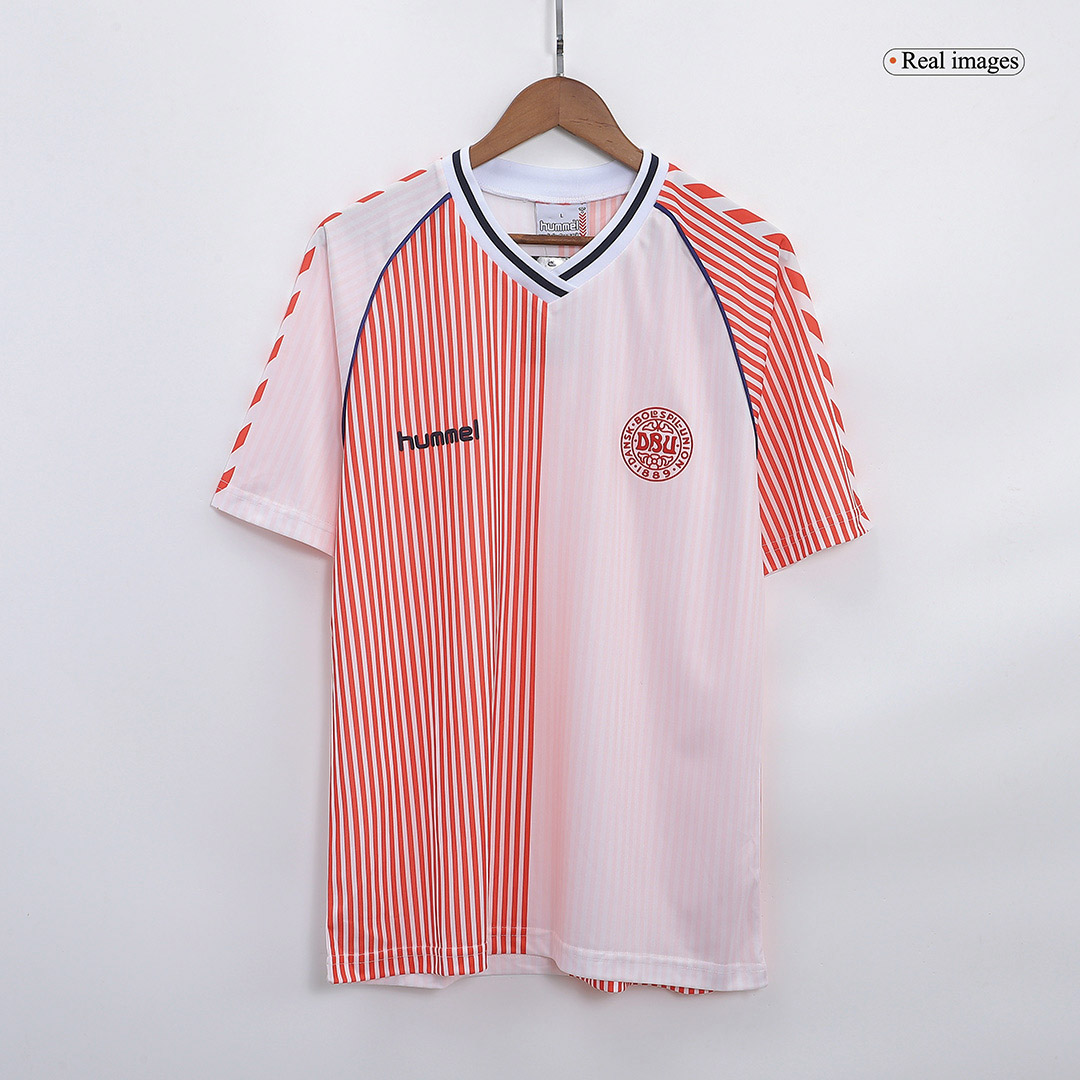 Denmark 1986 Away Pink Retro Jersey