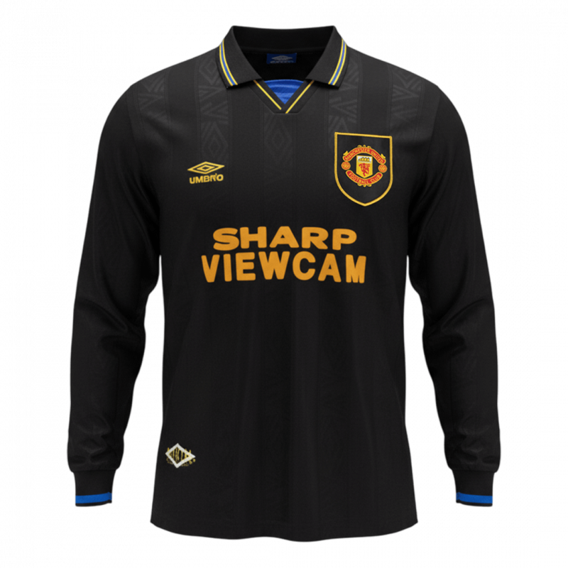 Manchester United 1993/94 Away Black Long Sleeve Retro Jersey