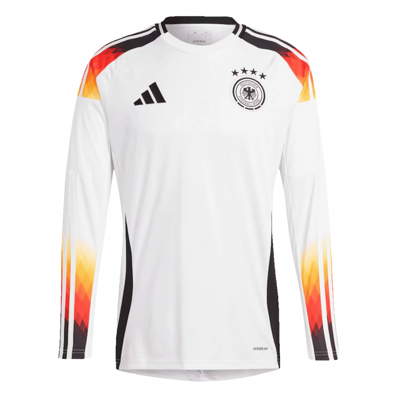 Germany 2024 Home White Long Sleeve Jersey