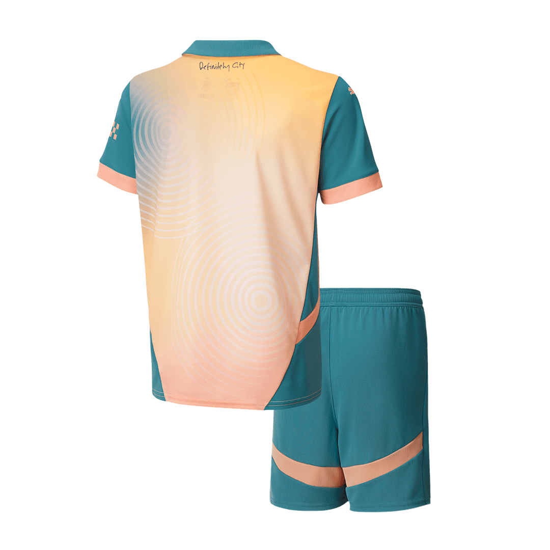 Manchester City 2024/25 Fourth Blue Kids Kit
