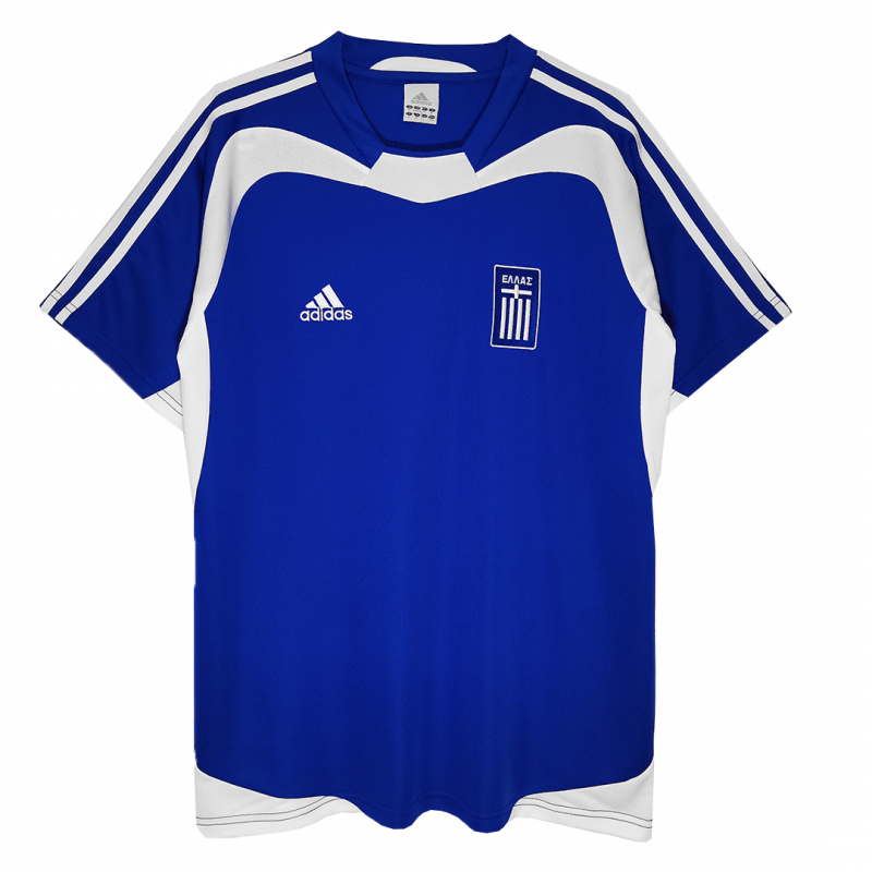 Greece 2004 Home Blue Retro Jersey