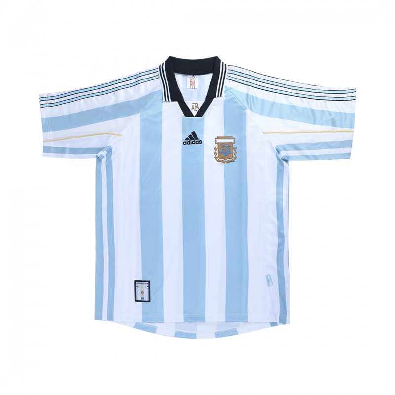 Argentina 1998 Home White Retro Jersey