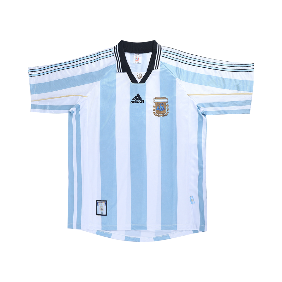 Argentina 1998 Home White Retro Jersey