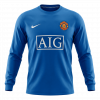 Manchester United 2008/09 Third Blue Long Sleeve Retro Jersey