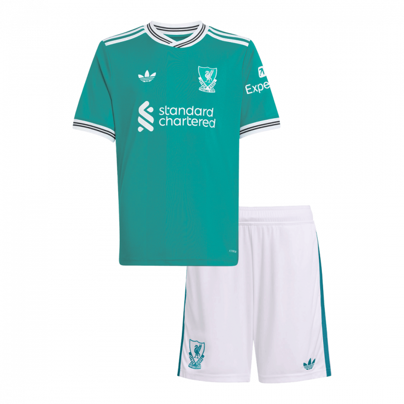 Liverpool 2025/26 Third Green Kids Kit