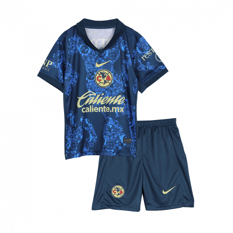 Club America 2024/25 Away Blue Soccer Uniform Kit