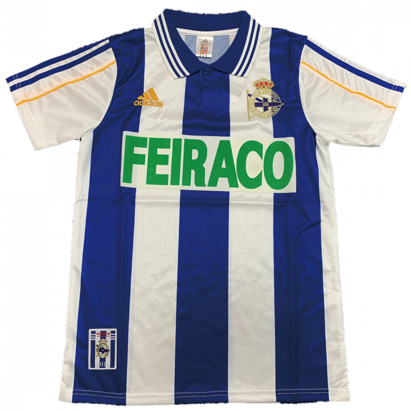 Deportivo La Coruna 1999/00 Home White Retro Jersey