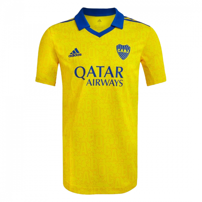 Boca Juniors 2022/23 Away Yellow Player Version Jersey