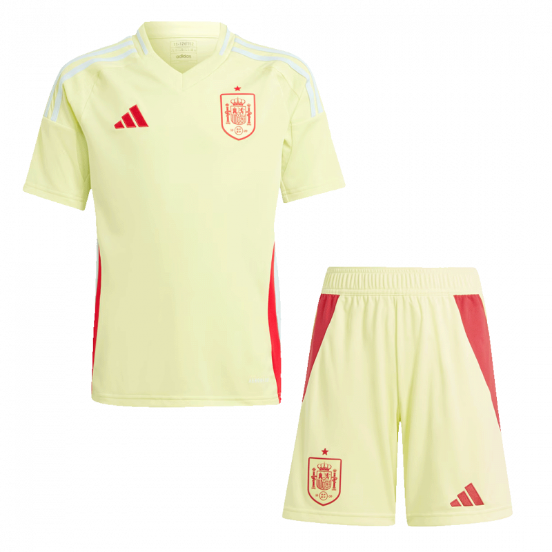 Spain 2024 Away Yellow Kids Kit