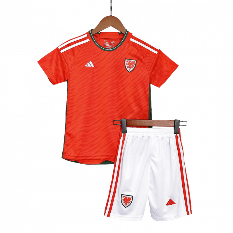 Wales 2022 Home Red Kids Kit