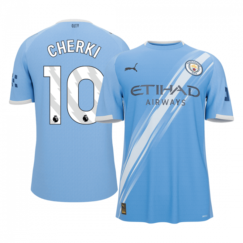 CHERKI #10 Manchester City 2025/26 Home Blue Premium Jersey