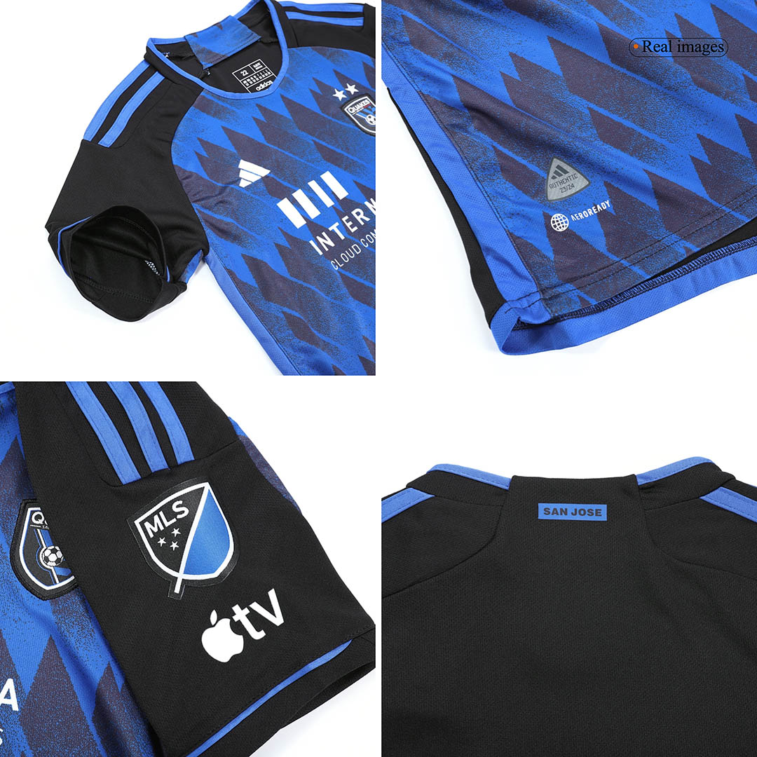 San Jose Earthquakes 2023 Home Blue Kids Kit