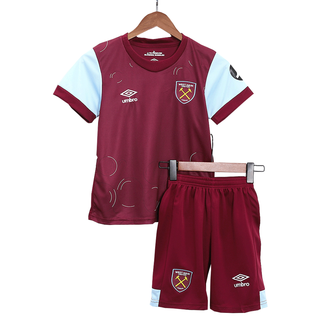 West Ham United 2023/24 Home Red Kids Kit