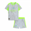 Manchester City 2025/26 Third Grey Kids Kit