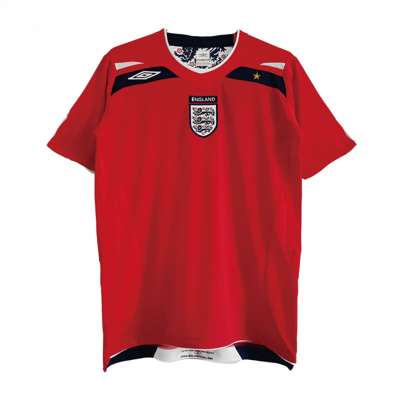 England 2008/10 Away Red Retro Jersey