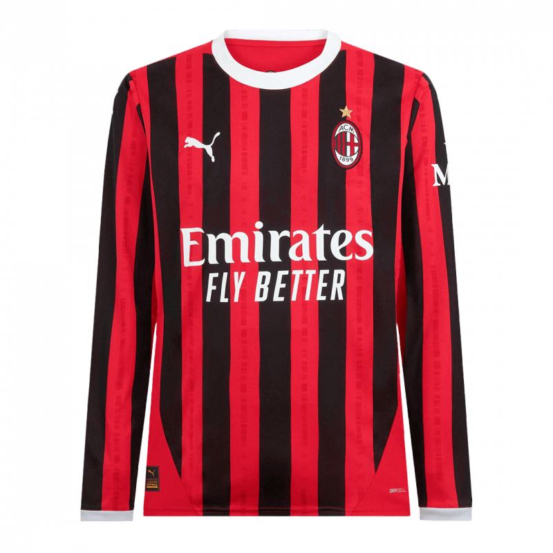 AC Milan 2024/25 Home Black Long Sleeve Jersey