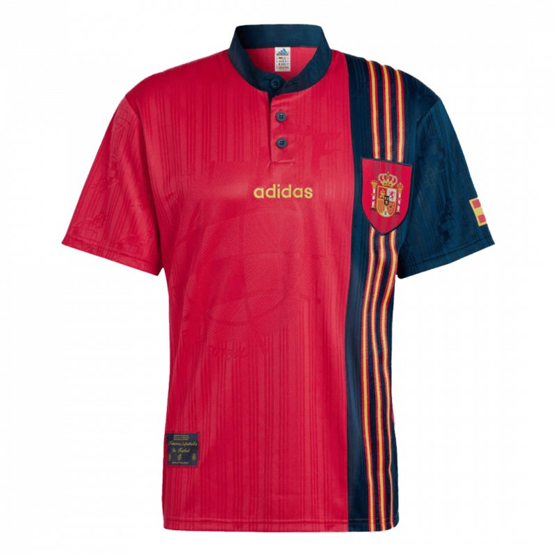 Spain 1996 Home Red Retro Jersey