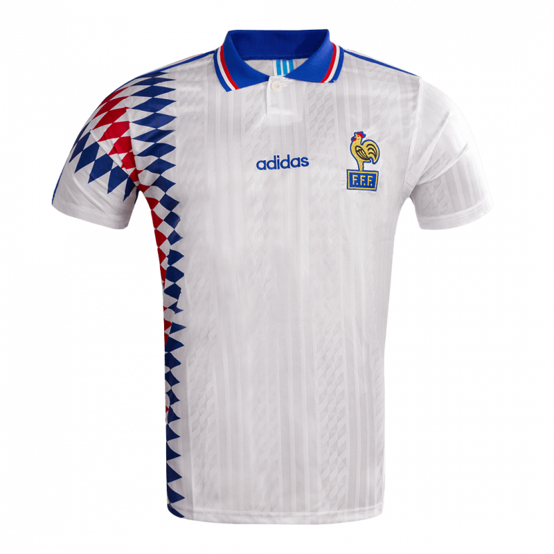France 1994 Away White Retro Jersey