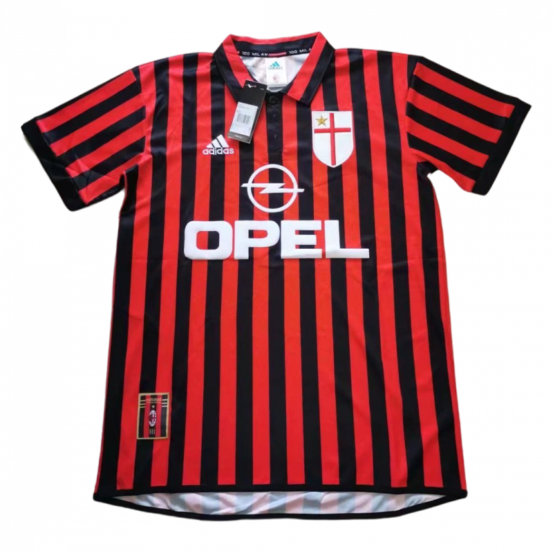 AC Milan 1999/00 Home Black Retro Jersey