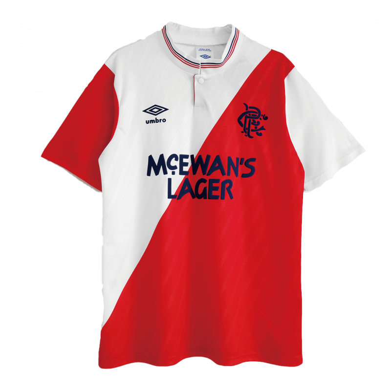Glasgow Rangers 1987/88 Away White Retro Jersey