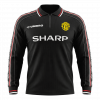 Manchester United 1998 Away Black Long Sleeve Retro Jersey