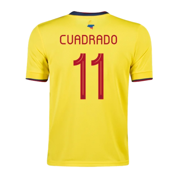 CUADRADO #11 Colombia 2021 Home Yellow Jersey