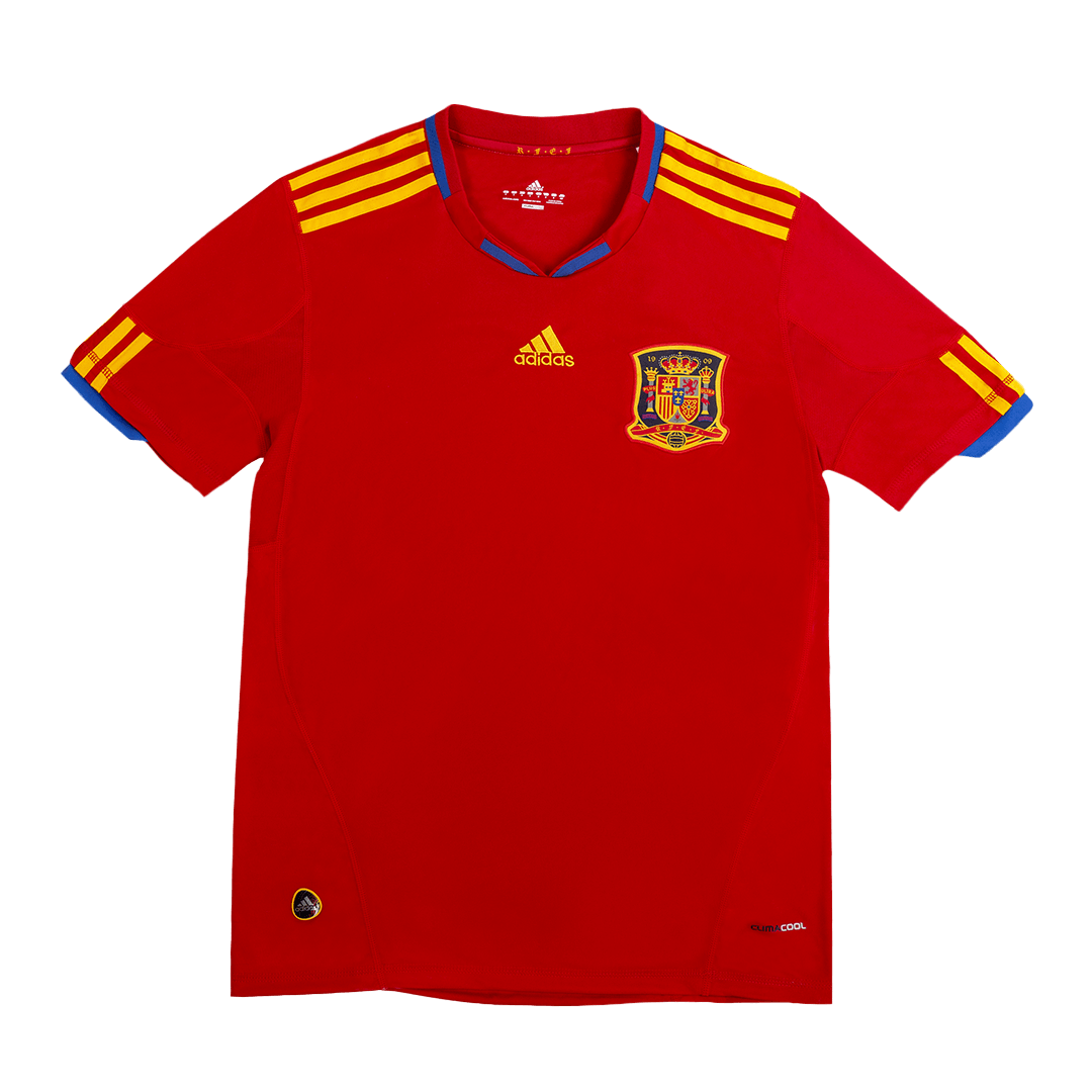 Spain 2010 Home Red Retro Jersey