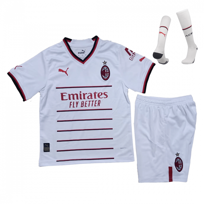 AC Milan 2022/23 Away White Kids Kit