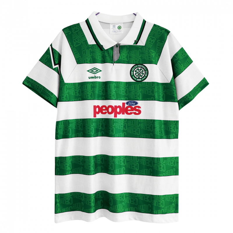 Celtic 1991/92 Home White Retro Jersey