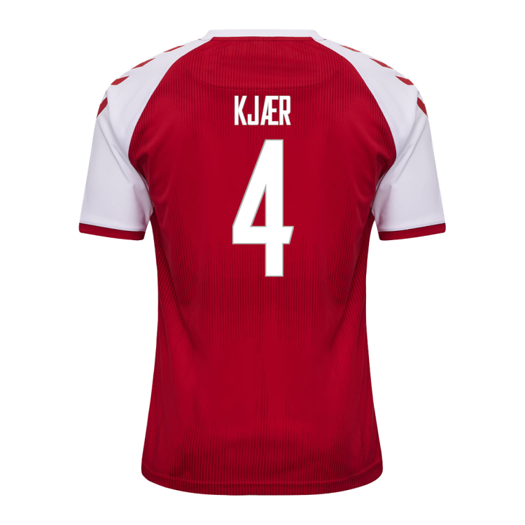 KJÆR #4 Denmark 2021 Home Red Jersey