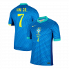 VINI JR. #7 Brazil 2024 Away Blue Jersey