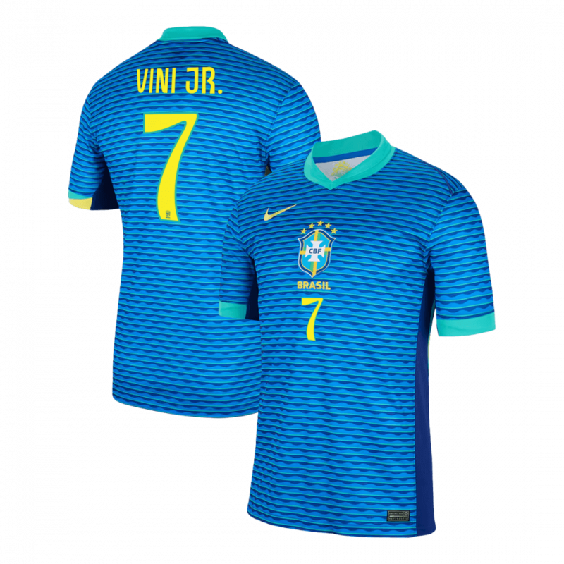 VINI JR. #7 Brazil 2024 Away Blue Jersey