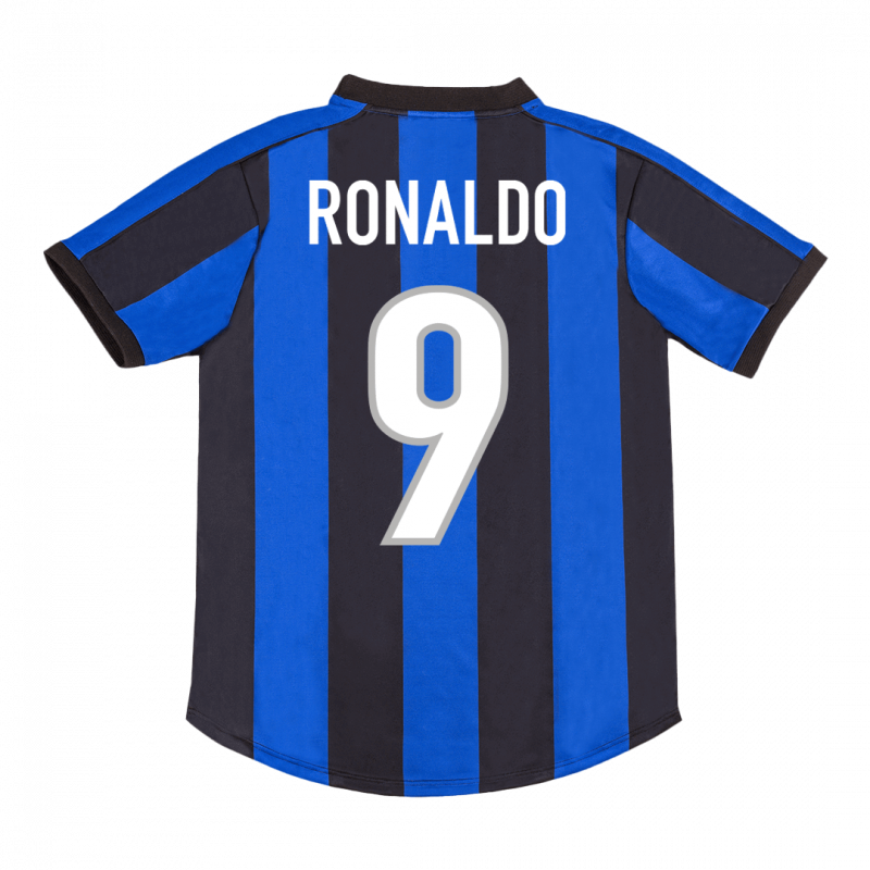 RONALDO #9 Inter Milan 1999/00 Home Black Retro Jersey