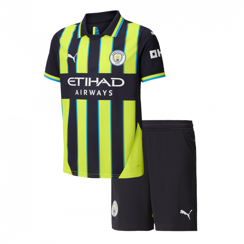 Manchester City 2024/25 Away Black Kids Kit