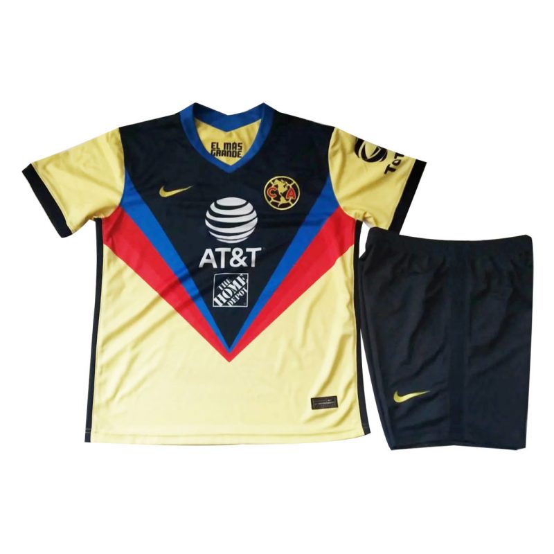 Club America 2020/21 Home Yellow Kids Kit
