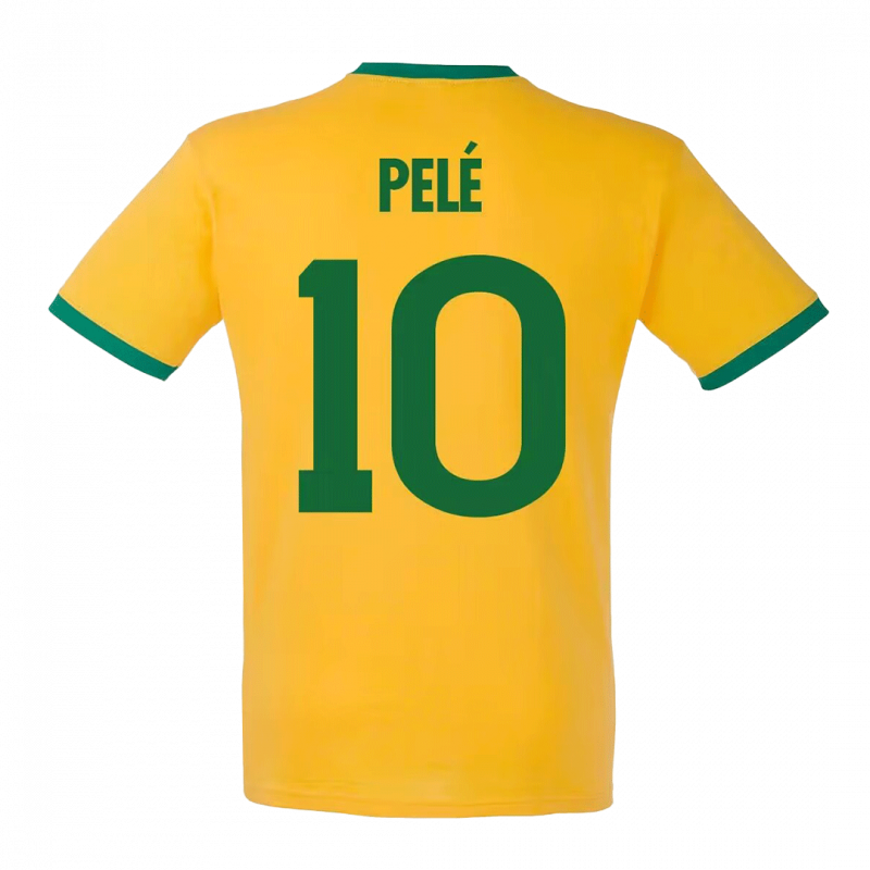PELE #10 Brazil 1970 Home Yellow Retro Jersey
