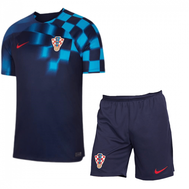 Croatia 2022 Away Blue Kids Kit
