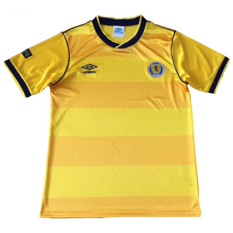 Scotland 1986 Away Yellow Retro Jersey