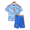 Spain 2022/23 Away Blue Kids Kit