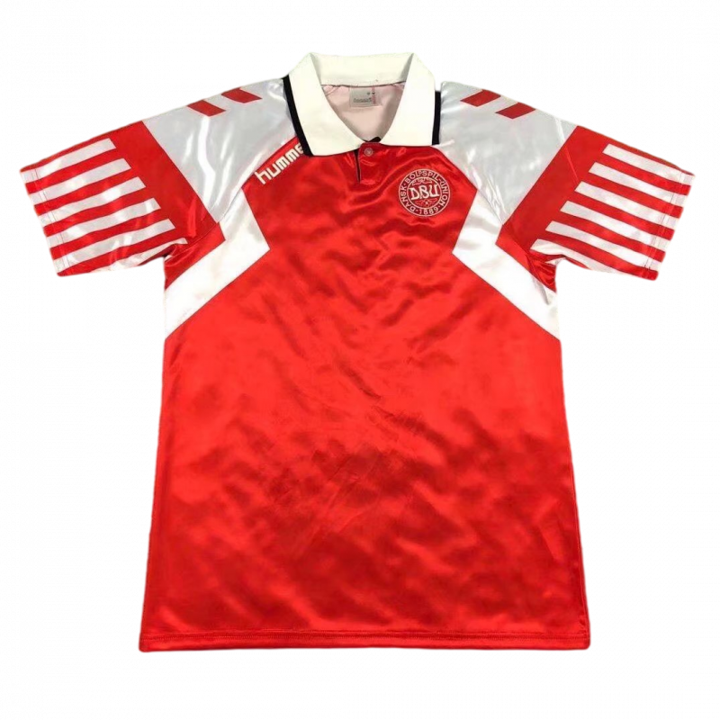 Denmark 1992 Home White Retro Jersey